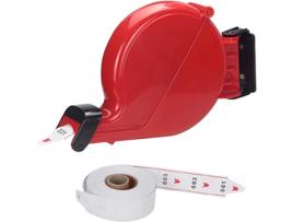Dispensador de Bilhetes com Sistema de Números com 1 Rolo de Papel de 3 Dígitos 2 Grupos Número de 000-999 3 Dígitos Vermelho