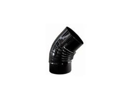 Cotovelo De Fogão 45º Vitrificado Preto De 200 Mm Exojo