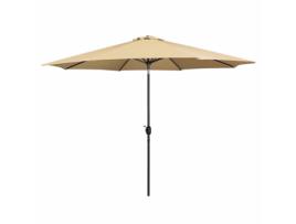 Guarda-chuva de Aço 8 Hastes D300 Cm Poliéster Castanho Jardim, Piscina, Terraço Marbueno