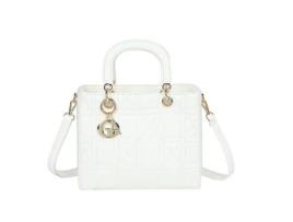 Gallantry Bolsa feminina acolchoada com alça de ombro branca
