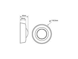 Detector De Superfície De Teto Bluetooth 360º Ip40 Ø11,85x4,5cm Cor Branca Dinuy (3000w 2000lm 230v)