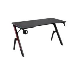 Mesa Gaming 160cm × 60cm, Mesa Gamer Ergonômica Com Led, Mesa Gaming Com Placa De Fibra De Carbono, Com Porta Copos E Gancho Para Fone De Ouvido