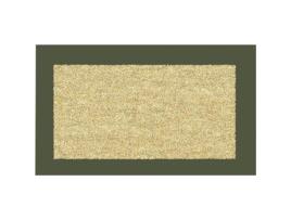 Id Mat 40x70 cm Coco Branqueado Borda Caqui Interior/Exterior Quente Idmat