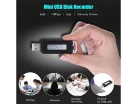 Gravador De Voz De Áudio Usb De 8 Gb Gravador Digital Leitor Homgeek