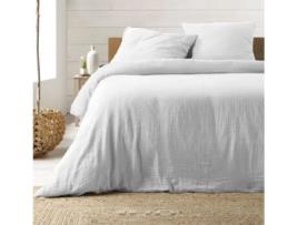 Lençol de cama gaze algodão branco 240 x 260 cm Promo Linge
