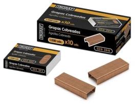 Caixa Ingraf De 1000 Grampos 22/6 Fio De Alta Qualidade Banhado A Cobre