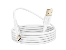 Cabo Usb Para Usb C Carregamento Rápido E Sincronização Branco Inkax