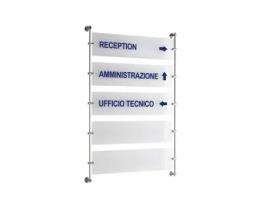 TP001BS Suporte para pôster e suporte de informações Acrílico, Alumínio prateado, Transparente Tecnostyl