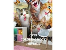 Livro Cat Coloring Book For Kids Adorable Cat Coloring Book, Easy And Fun Cat Coloring Book For Kids De Joana Kirk Howell (inglês)