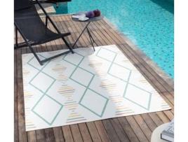 Tapete LIVABLISS Exterior/Interior Moderno Multicolorido/Amarelo Mostarda 160x213