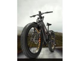 Bicicleta Elétrica LANKELEISI Silvertip8 1000W Samsung 52V 20Ah 52Km/H 26*4.0Preta