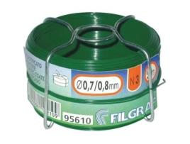 Arame De Amarração Filgraf Revestido De Plástico Verde 0,7 Mm Carretel De 50 M