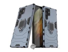 Capa Ultra Filme Para Samsung Htdmobiles Tecido Anti-choque Rígida Azul