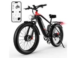 Bicicleta Elétrica Rodas 26 Motor Duplo 750W*2 Bateria Samsung 48V/20Ah 7 Velocidades Shimano com App DUOTTS F26