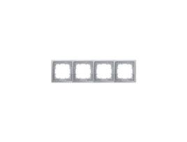 Quadro 4 Elementos Siemens Delta Style Metallic Platinum 5tg13241 Bjc