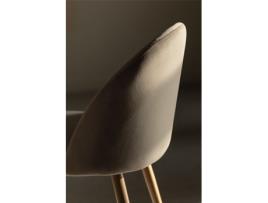 Pack 4 Cadeiras de Sala de Jantar SKLUM Veludo Kana Poliéster Castanho Trigo Madeira Natural (50 x 78 x 53 cm)