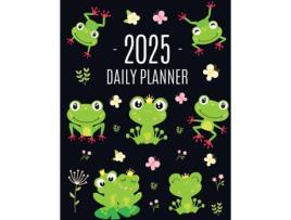 Livro Frog Planner 2025 Funny Amphibian Monthly Agenda January-December Organizer Cute Green Water Animal Scheduler de PimPom Pretty Press (Inglês)