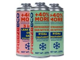 Kit De Substituição Freezeeco 2x R134a Refrigerante A/c 3 Em 1 Com Óleo E Vedante