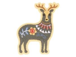 Ecusson Termocolante Jardim Nórdico Cervo 6,5cm X 4,5cm Mdc