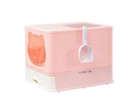 Caixa de areia para gatos 41 51 38,5 cm Design dobrável fácil de limpar TECH DISCOUNT