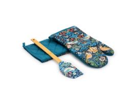 William Morris Juego De 2 Manoplas Para Horno 100 Algodón Con Espátula A Juego Javier