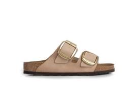 Chinelos De Mulher Birkenstock Arizona Pele Bege (37)