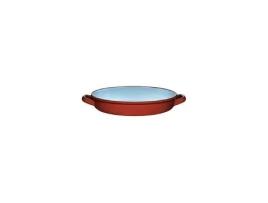 Lancheira De Porcelana Com 2 Alças Tradicionais, 32 Cm, Azulejo Esmaltaciones La Estrella