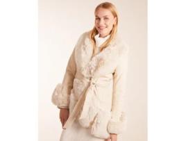 Casaco de Mulher BLUE VANILLA Faux Fur Collar Cinzento (10)