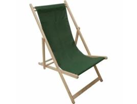 Ligstoel JARDIN PRIVE Verde 132 x 55 x 35 cm madeira de faia