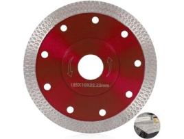 Disco De Corte De Diamante 125 Mm Vermelho Para Materiais Diversos