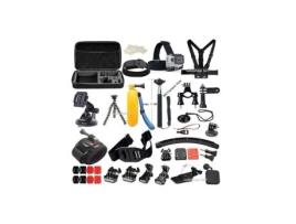 Kit De Acessórios 50 Em 1 Loloshop Gopro Hero Compatível Preto Esportes Ao Ar Livre Multifuncional