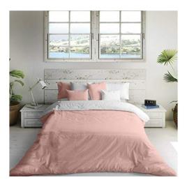 Capa nórdica  Branco Cor de Rosa (Cama de 105)