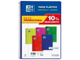 Livro Pack 41 Cuaderno Espiral Fº 80h 90g. Cuad.4x4 C/m Tapa Plastico Colores Vivos De Desconocido (espanhol)