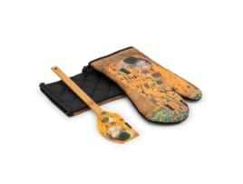 El Beso Juego De 2 Manoplas Para Horno 100 Algodón Con Espátula A Juego Javier