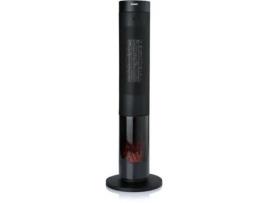 Aquecedor Cerâmico Efeito Fogo Madeira 2000 W Domo Do7345h 83,5 Cm Preto