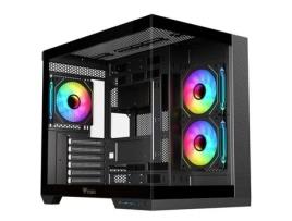 Gabinete ITEK Dark Cave Ds Rgb Mid Tower Atx Design Escuro e Compatibilidade com Atx Micro-Atx Mini-Itx