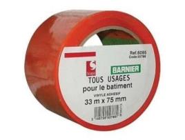 Fita Adesiva De Pvc Laranja 75 Mm X 33 M Barnier 115483