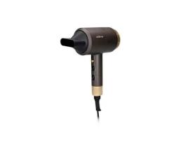 Secador De Cabelo Hiônico Hixon Com Difusor E Concentrador De Ar E Anel Suspenso Ip20 Cinza E Dourado Väline (1800w 230v)