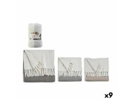 Conjunto De Capas Para Sofá Giftdecor Item Plaids Natural Algodão Castanho - 9pcs (180x240)