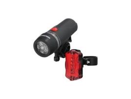 Kit De Luz Led Para Bicicleta Luzes Dianteiras E Traseiras Plus. Funcionamento Com Bateria. Wolfpack Linea Profesional