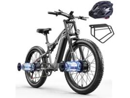 SHENGMILO S600 Bicicleta Elétrica 2000W Motores Duplos 17.5AH SAMSUNG Bateria Elétrica 26 polegadas FAT BIKE Mountain Bike