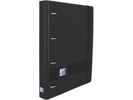 Livro C/5 Carpebloc A5 4 Anillas 25mm Con Recambio Dots Tapas Polyfoam Color Negro De Desconocido (espanhol)