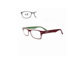 Óculos De Leitura Kansas Vermelho/verde. Aumento 3,0 El Charro