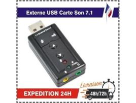 Placa de som USB externa 7.1 canais 3D adaptador de áudio 3,5 mm microfone de telefone de áudio PC desktop Isonix