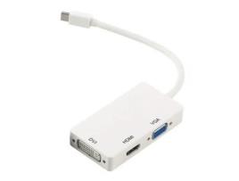 Adaptador Cabo Conversor 3 Em 1 Thunderbolt Mini Display Port Mini Dp Macho Para Hdmi Dvi Vga Fêmea Para Apple Macbook Air Pr... Luodao