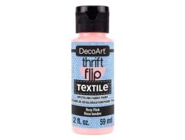 Tinta P/Tecido DECOART Thrift Flip Rosa Claro 59Ml Dtfp102-30