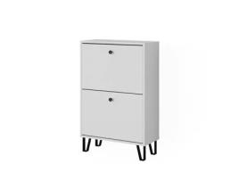 Sapateira Siri, 60x92cm Com 2 Gavetas Dobráveis, Branco, Vicco