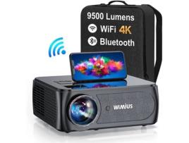 Wimius K8 Full Hd 1080p Projetor de Vídeo 9500 Lumens Wifi Bluetooth 4p 4d Correção