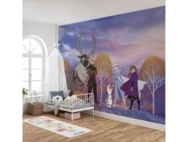 Foto Mural Não Tecido 280 X 400 Cm Disney Elsa Frozen Em Floresta Colorida Papel De Parede Digital 8 Tiras De 50 Cm De Largura Komar