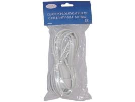 Extensão 2x0,75 Mm² 3 M Branco Satiplugs France